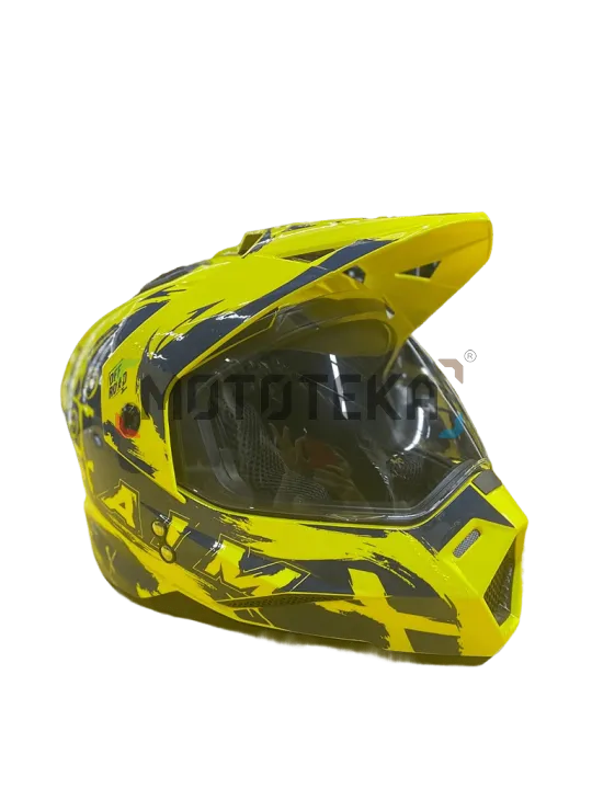 Шлем мото детский закрытый AiM (Аим) JK802Y Yellow/Blue Y/L