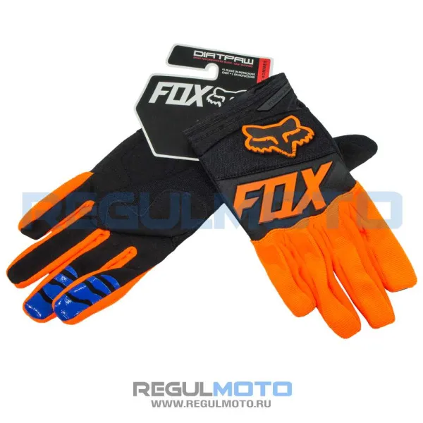 Перчатки FOX (Фокс) 4 Черный/оранжевый XL | Мототека
