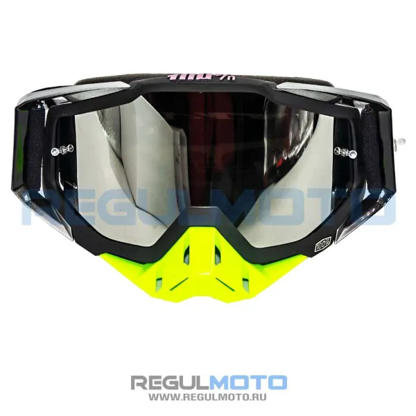 Очки 100% RACECRAFT чёрный/серый/зелёный | Мототека