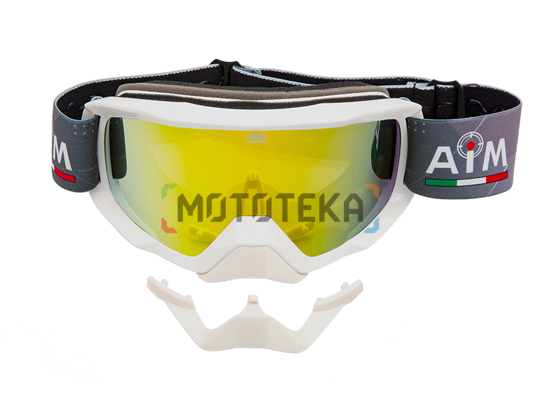 Мотоочки кроссовые AiM (Аим) (PRO) 186-103 White Glossy