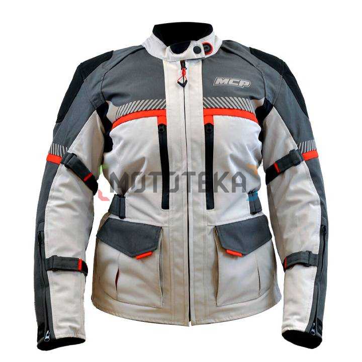 Мотокуртка MCP женская туристическая Everglade черно-светло-серый L